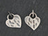 Sterling Silver Artisan  Rustic Heart Charm, (AF-323)